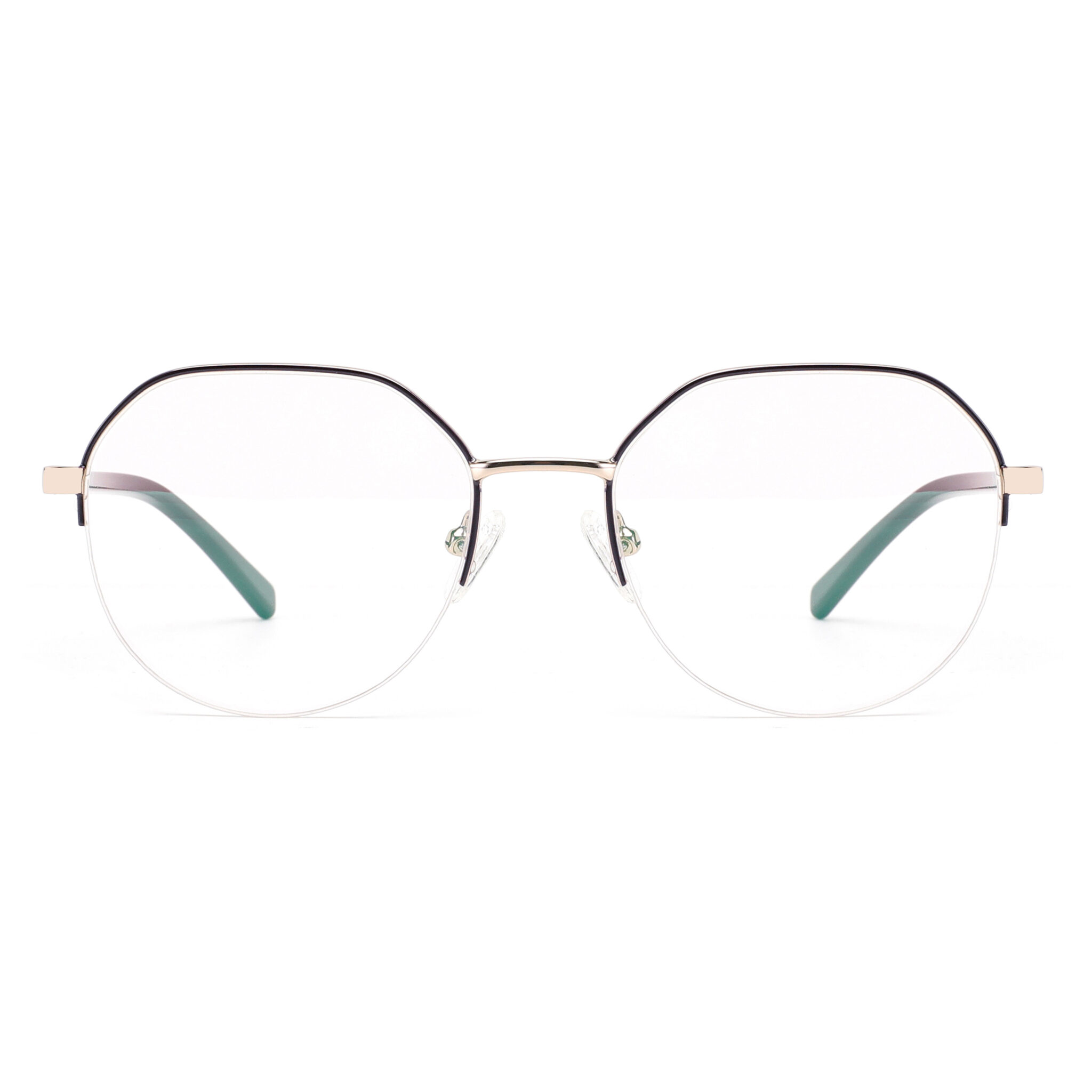 Wholesale Geometric Half Rim Eyeglasses