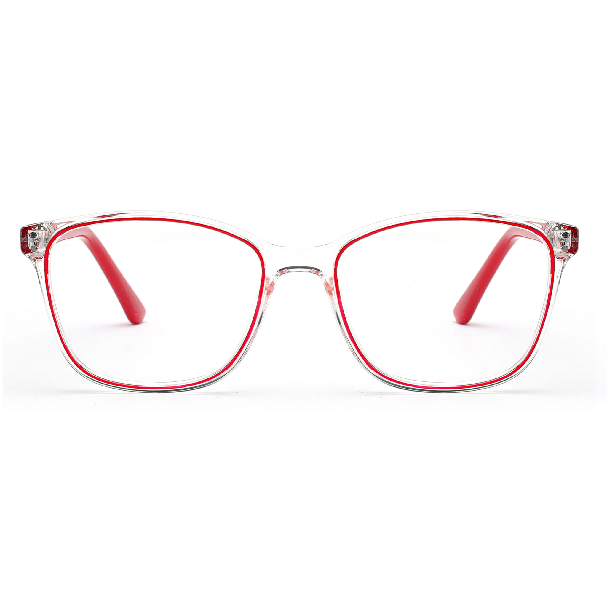 Transparent Square Frame Eyewear